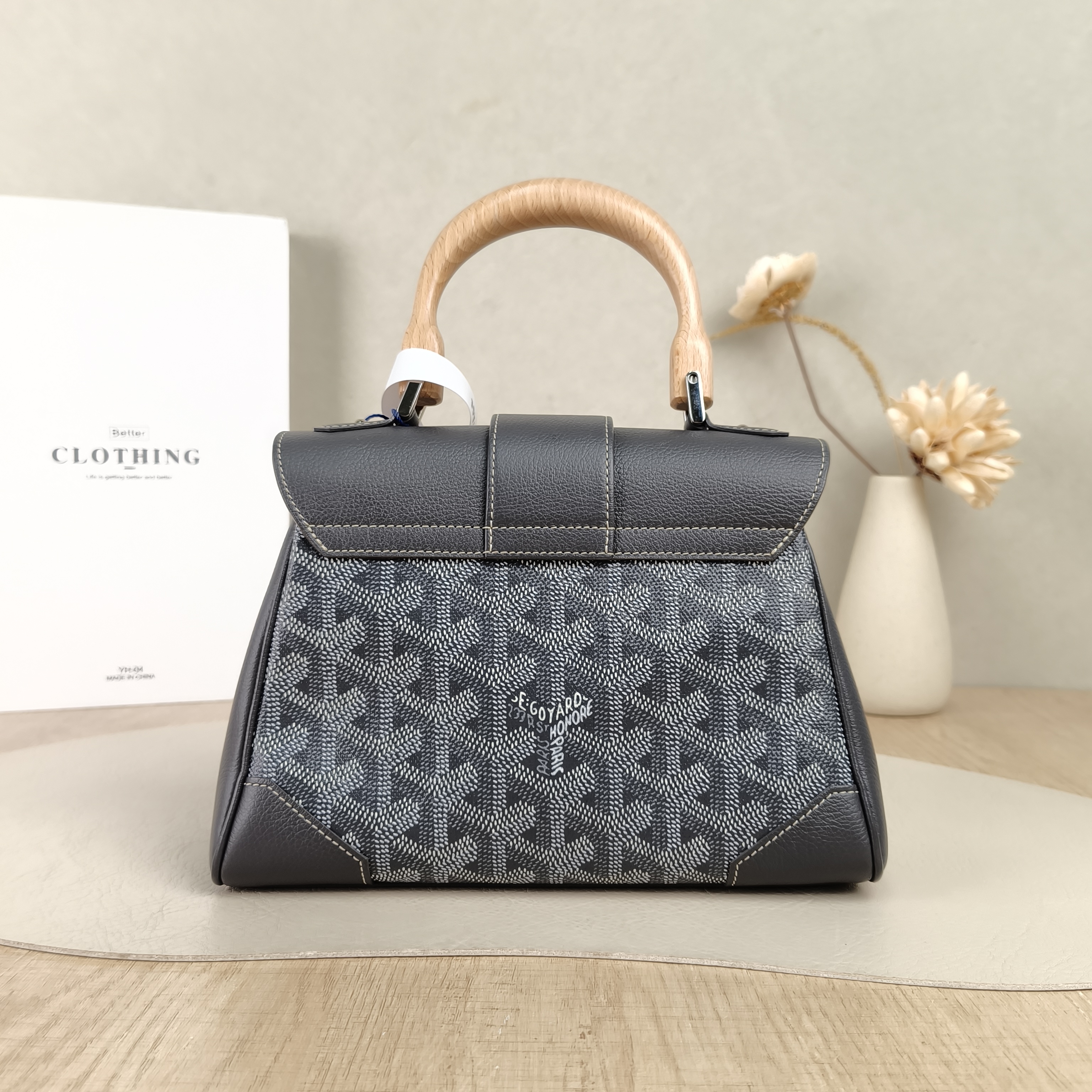 GOYARD Crossbody Bag Saïgon Grey PV Cmini20 × 7.5 × 15 cm — cover view 4 of 5