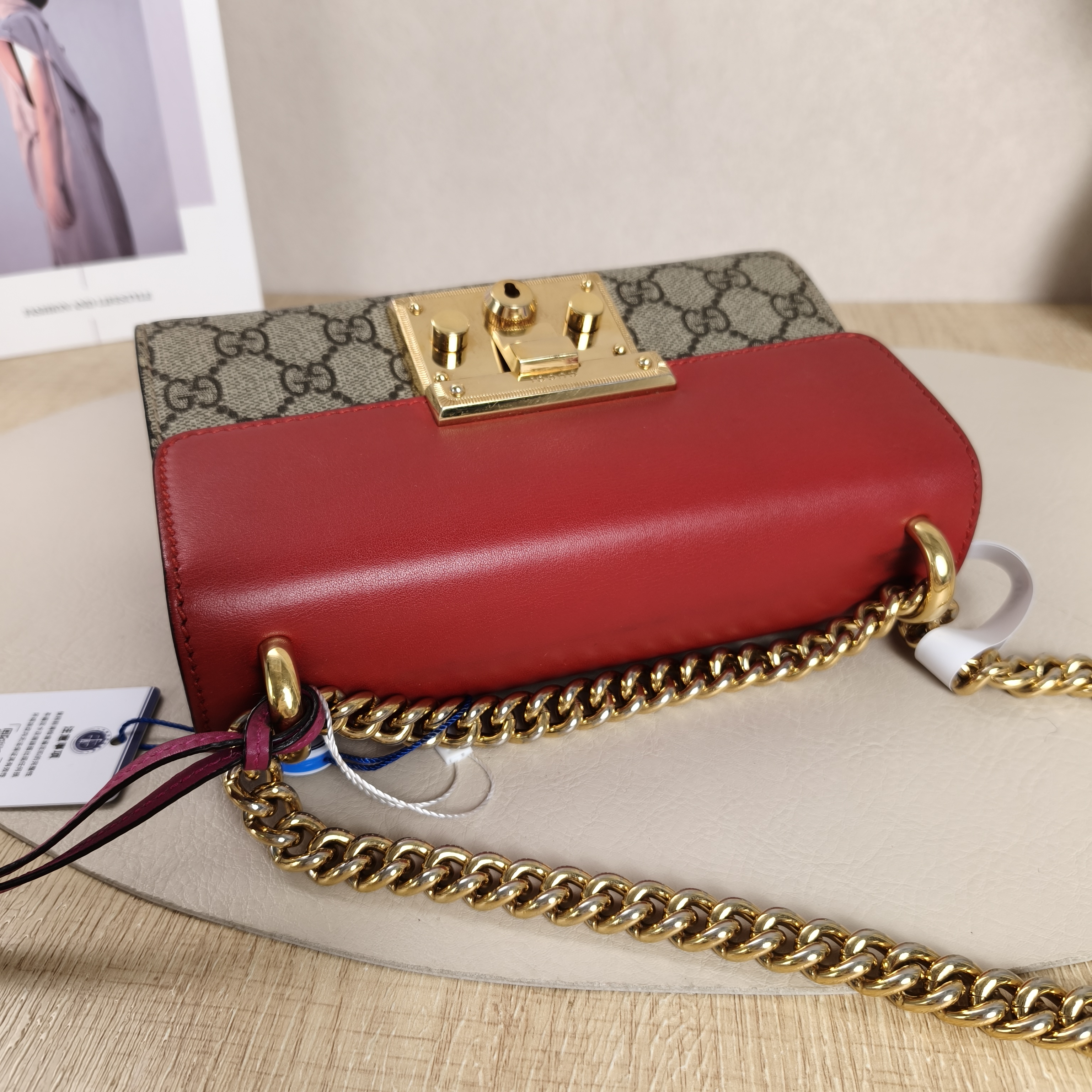 GUCCI Crossbody Bag Padlock Red PVC Small20.5 × 7.5 × 13 cm — cover view 4 of 11