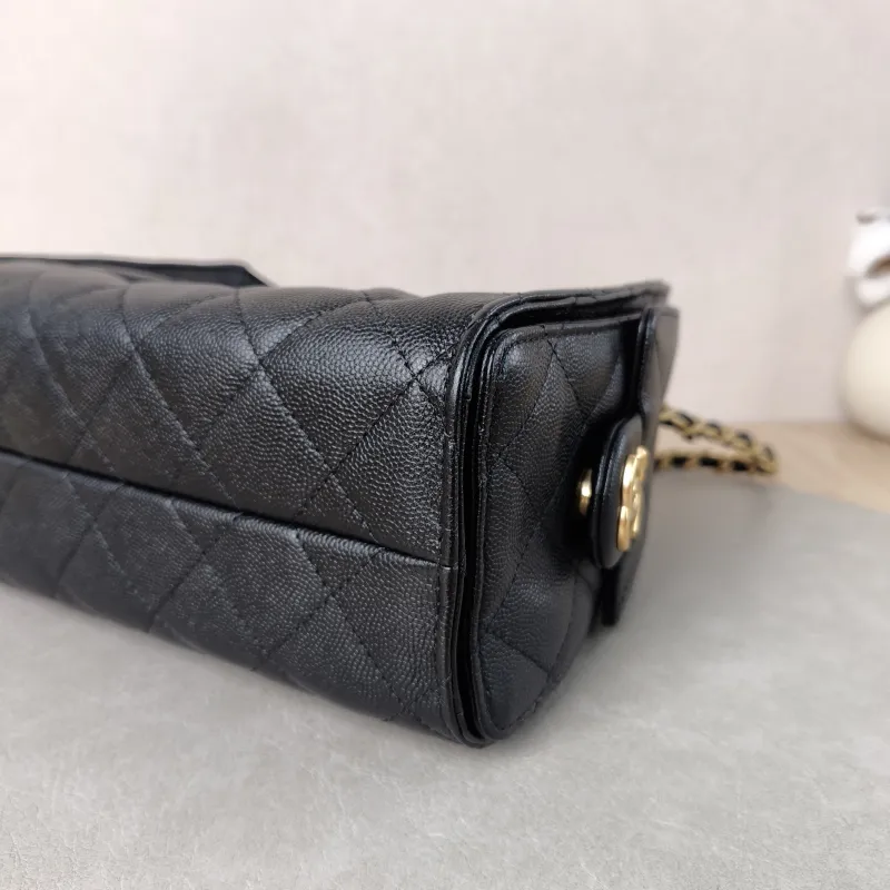 Chanel Shoulder Bag 25Bag Black Grained Calfskin Mini 22 × 12.5 × 20 cm — detail view 10 of 11