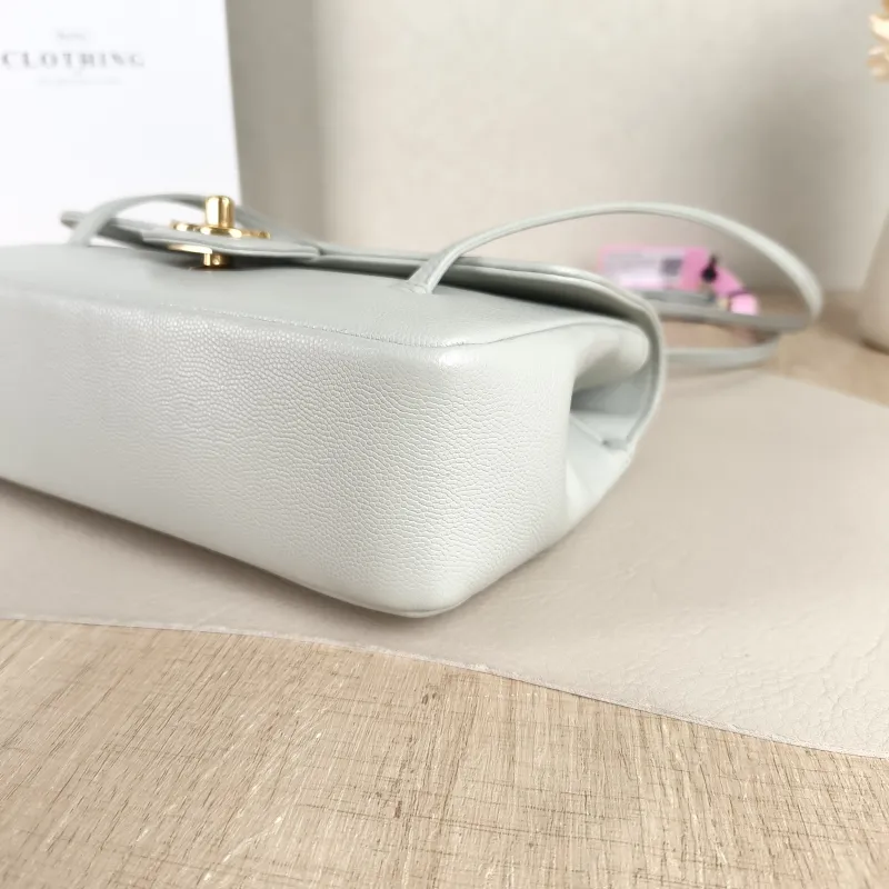Chanel Shoulder Bag 26p preppy coco Grey Grained Calfskin Small 22 × 7 × 15 cm — detail view 7 of 10