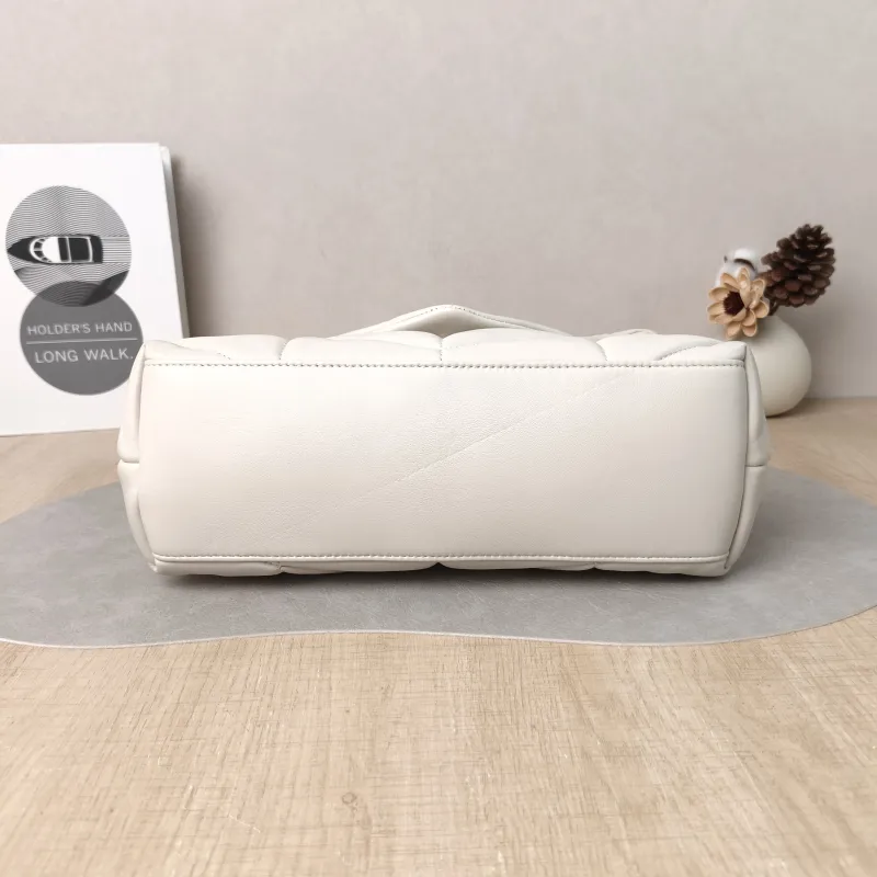 SAINT LAURENT Shoulder Bag PUFFER White Lambskin Small 29 × 11 × 17 cm — cover view 5 of 6