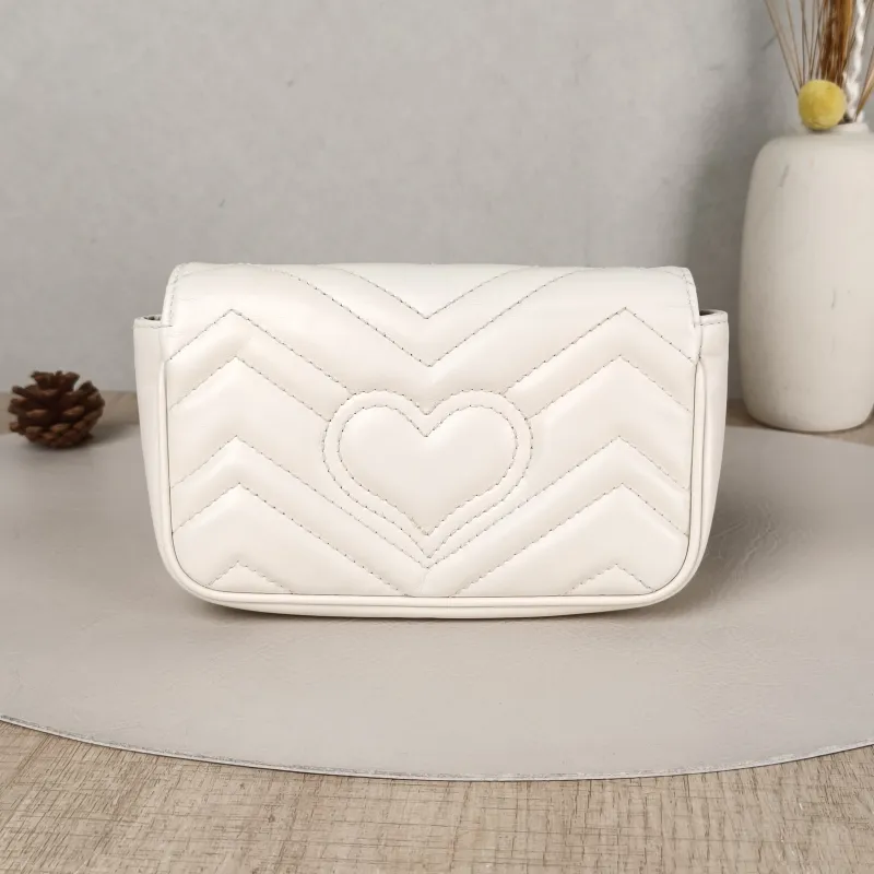 GUCCI Crossbody Bag GG Marmont Mini Marmont Mini White Calfskinmini16.5 × 4.5 × 9.5 cm — cover view 4 of 5