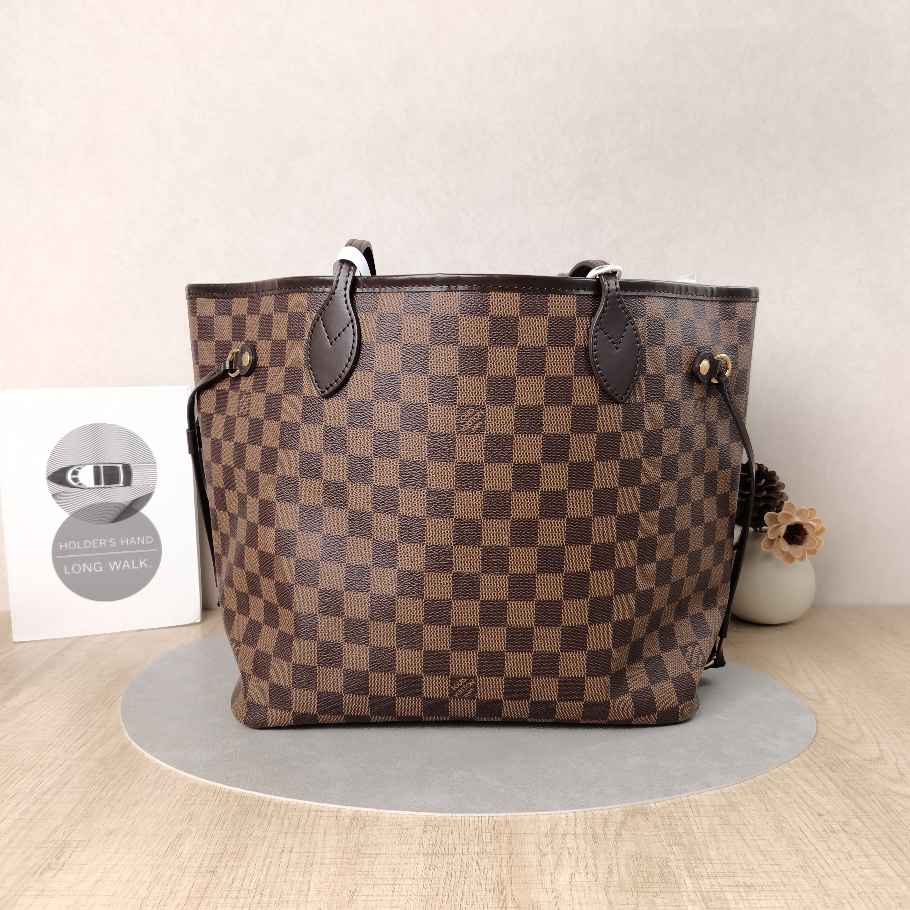 Louis Vuitton Shoulder Bag Neverfull Damier Ebene PVC Medium31 × 14 × 28 cm