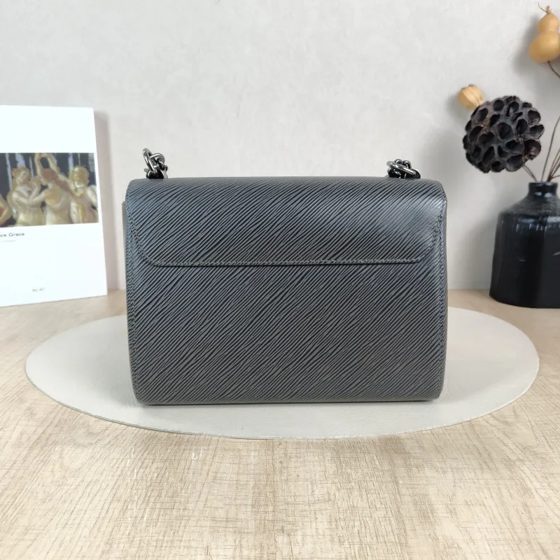 Louis Vuitton Crossbody Bag Twist Grey Calfskin Medium 23 × 9.5 × 17 cm — cover view 3 of 6