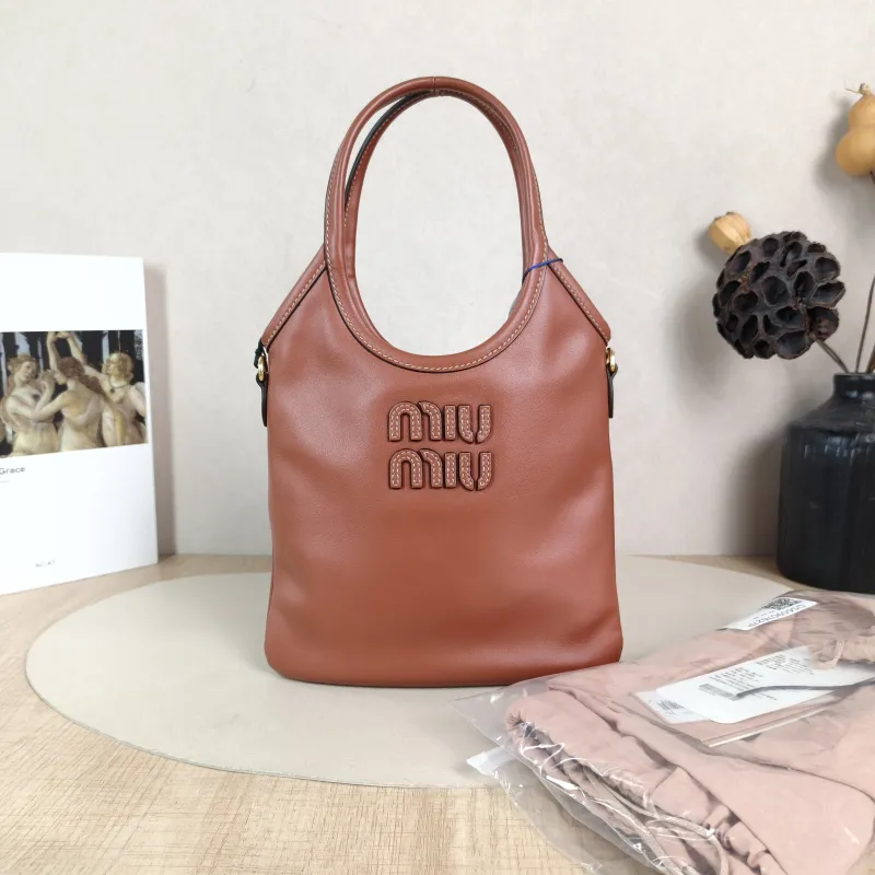 Miumiu Shoulder Bag IVY Tote Shopping Tote Calfskin Mini 20*24 — cover view 4 of 6