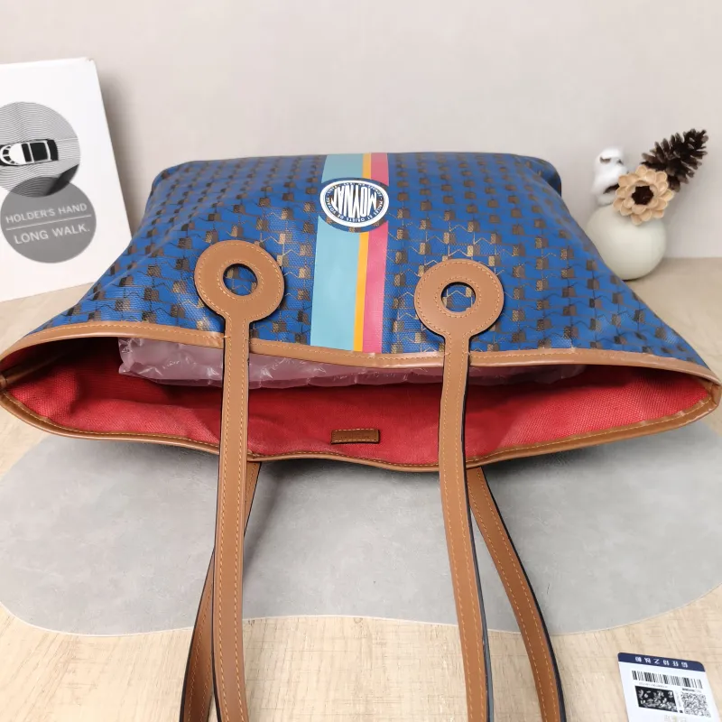 Moynat Shoulder Bag Blue Canvas 34 × 14 × 26 cm — detail view 7 of 12