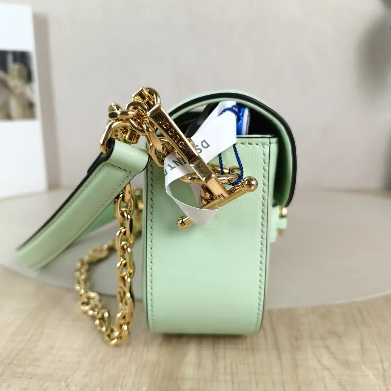 GUCCI Crossbody Bag Horsebit 1955 Horsebit Small Green Calfskin Small 24 × 5.5 × 13 cm — detail view 11 of 11