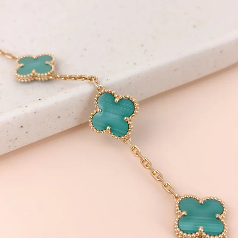 Van Cleef & Arpels Bracelet Alhambra Alhambra Collection Five-Motif Bracelet Malachite18KY ellow Gold Vintage Small1.5 × 1.5 × 19 cm — cover view 2 of 10