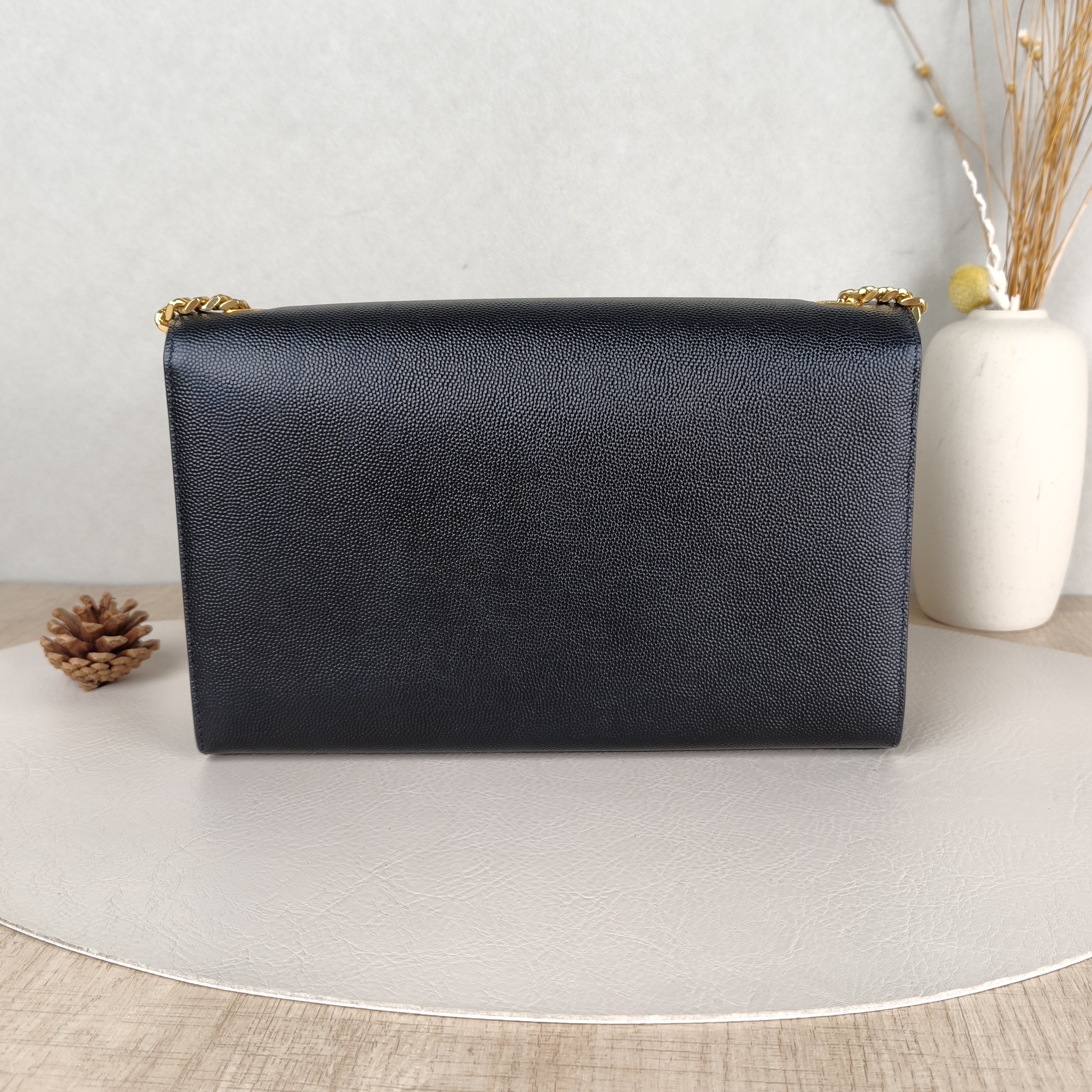 SAINT LAURENT Crossbody Bag KATE Black Calfskin Medium24 × 5.5 × 14.5 cm Conditioned — cover view 3 of 5