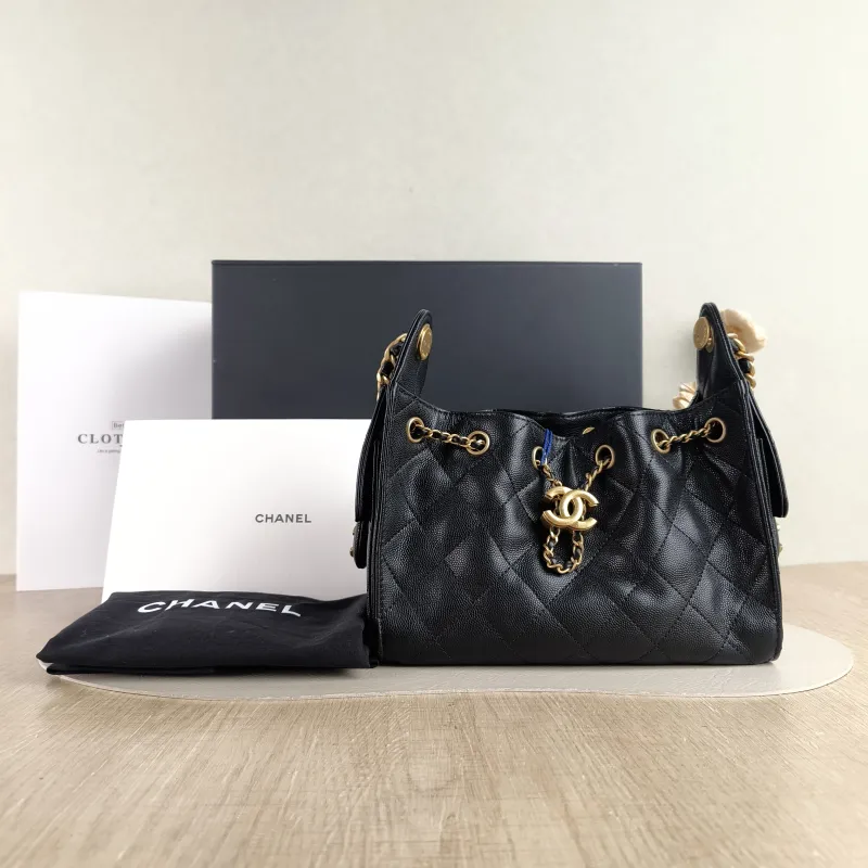 Chanel Shoulder Bag 25Bag Black Grained Calfskin Mini 20 × 12.5 × 22 cm — cover view 5 of 6