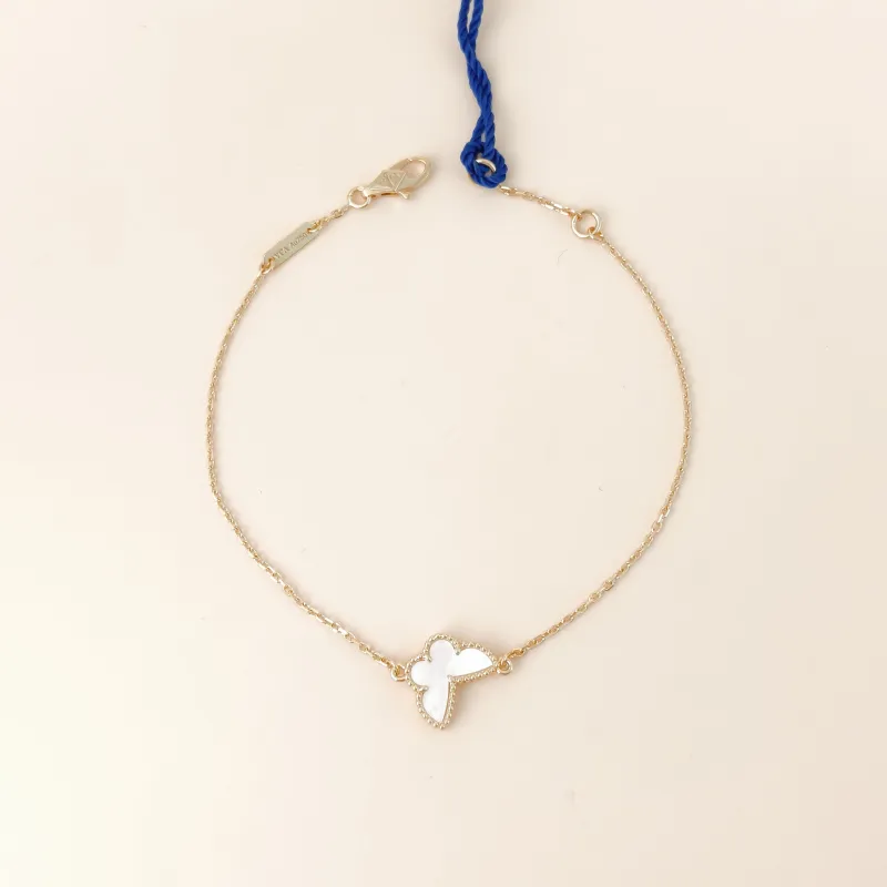 Van Cleef & Arpels Bracelet Fauna Collection Butterflies Collection Pearl · White Mother-of-Pearl18KY ellow Gold Sweet Mini17.5