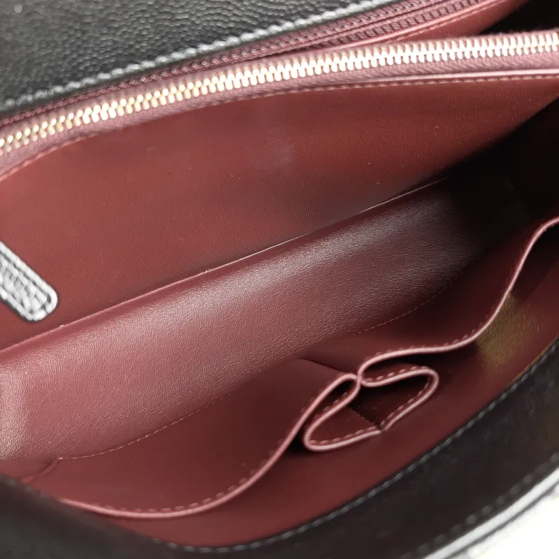 Chanel Top Handle Bag Coco Handle​ Black Grained Calfskin Medium 29 × 12 × 18 cm — detail view 11 of 13