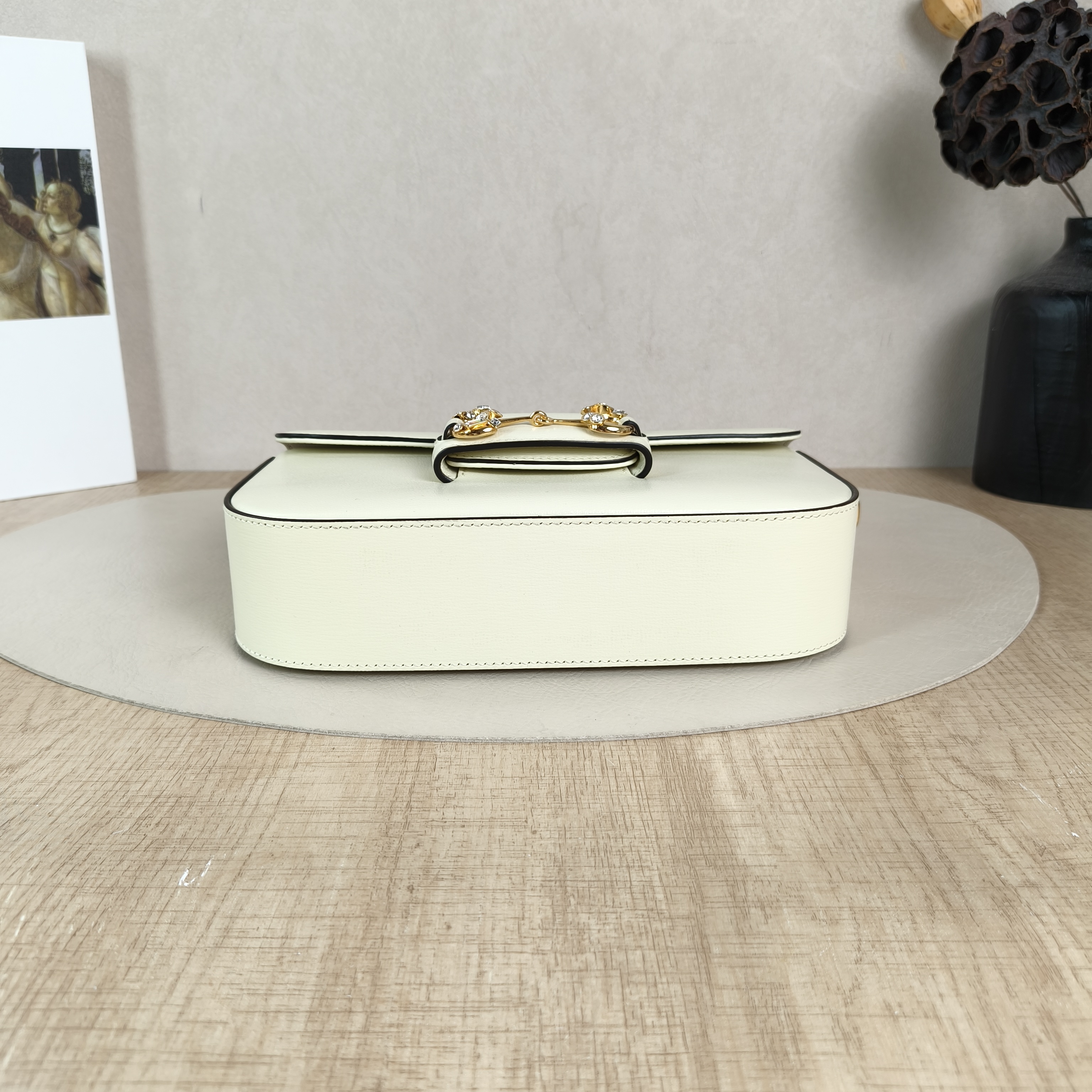 GUCCI Crossbody Bag Horsebit 1955 Horsebit Small Yellow Calfskin Small24 × 5.5 × 13 cm — cover view 3 of 6