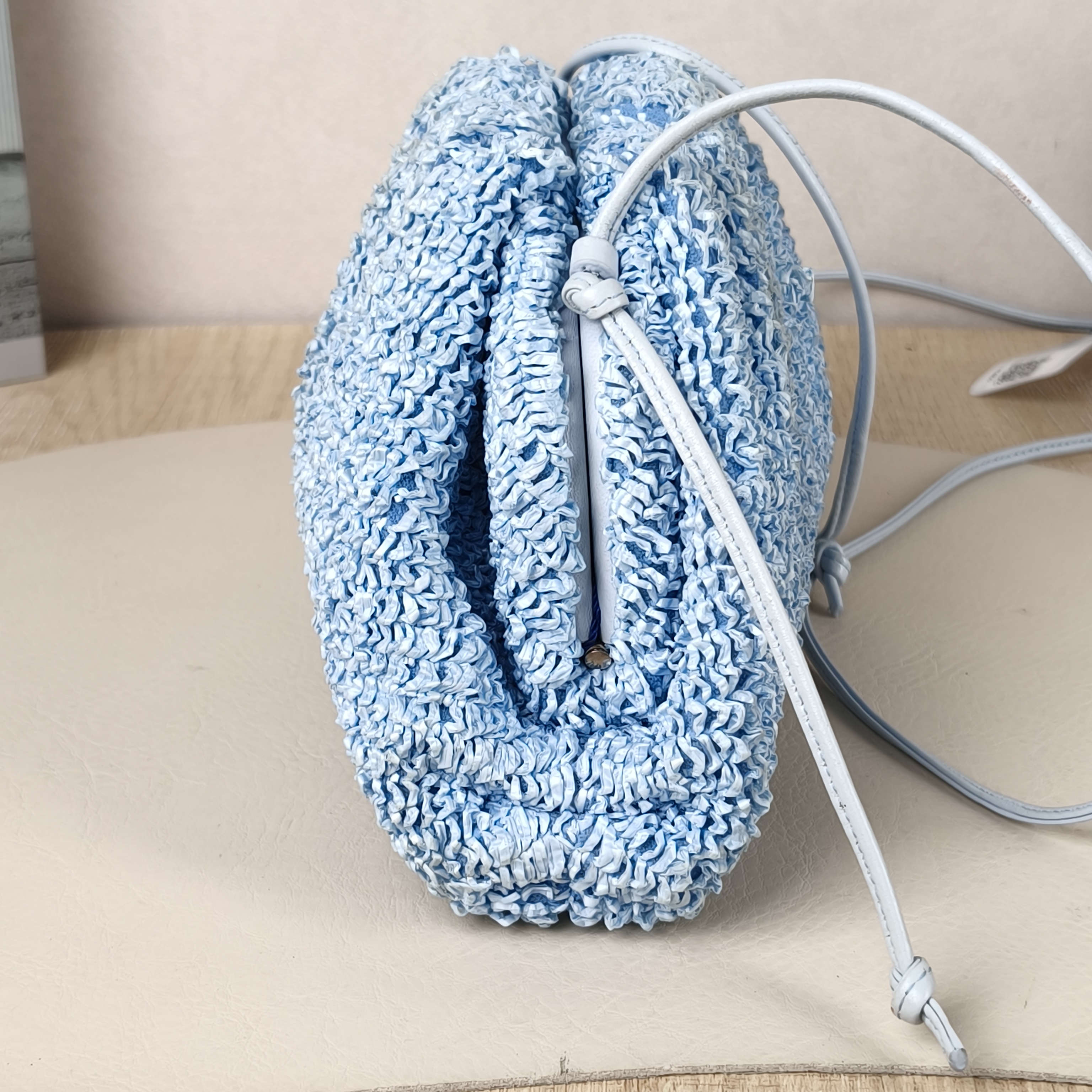 Bottega Veneta BV Woven Mini Blue Lambskin · 22 × 6 × 13 cm — cover view 9 of 9