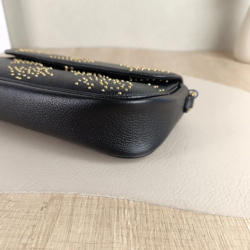 Louis Vuitton Crossbody Bag IVY Black Monogram Empreinte Embossed Calfskin Small 23.5 × 4.3 × 12 cm — detail view 11 of 11