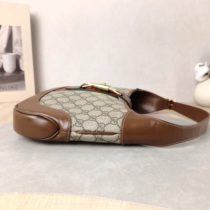 GUCCI Shoulder Bag Jackie 1961Collection Monogram PVC Medium 27.5 × 4 × 19 cm — detail view 5 of 14