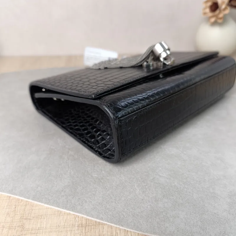 SAINT LAURENT Crossbody Bag KATE Edition Black Calfskin Small20 × 5 × 12.5 cm Conditioned — detail view 8 of 11