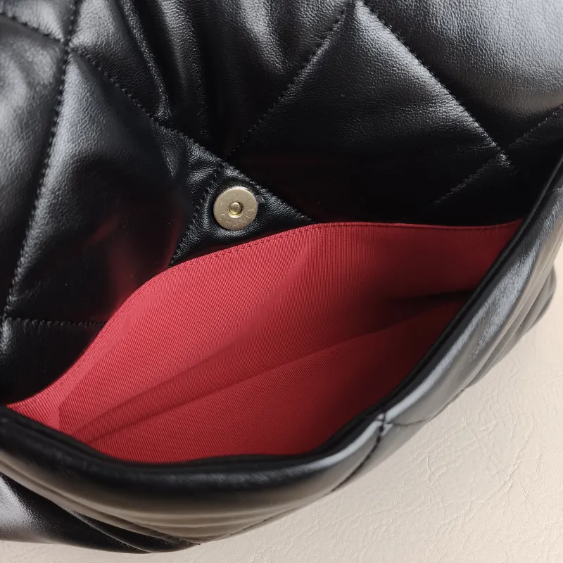 Chanel Crossbody Bag 19Bag Black SL ambskin Medium 30 × 10 × 20 cm — detail view 7 of 12