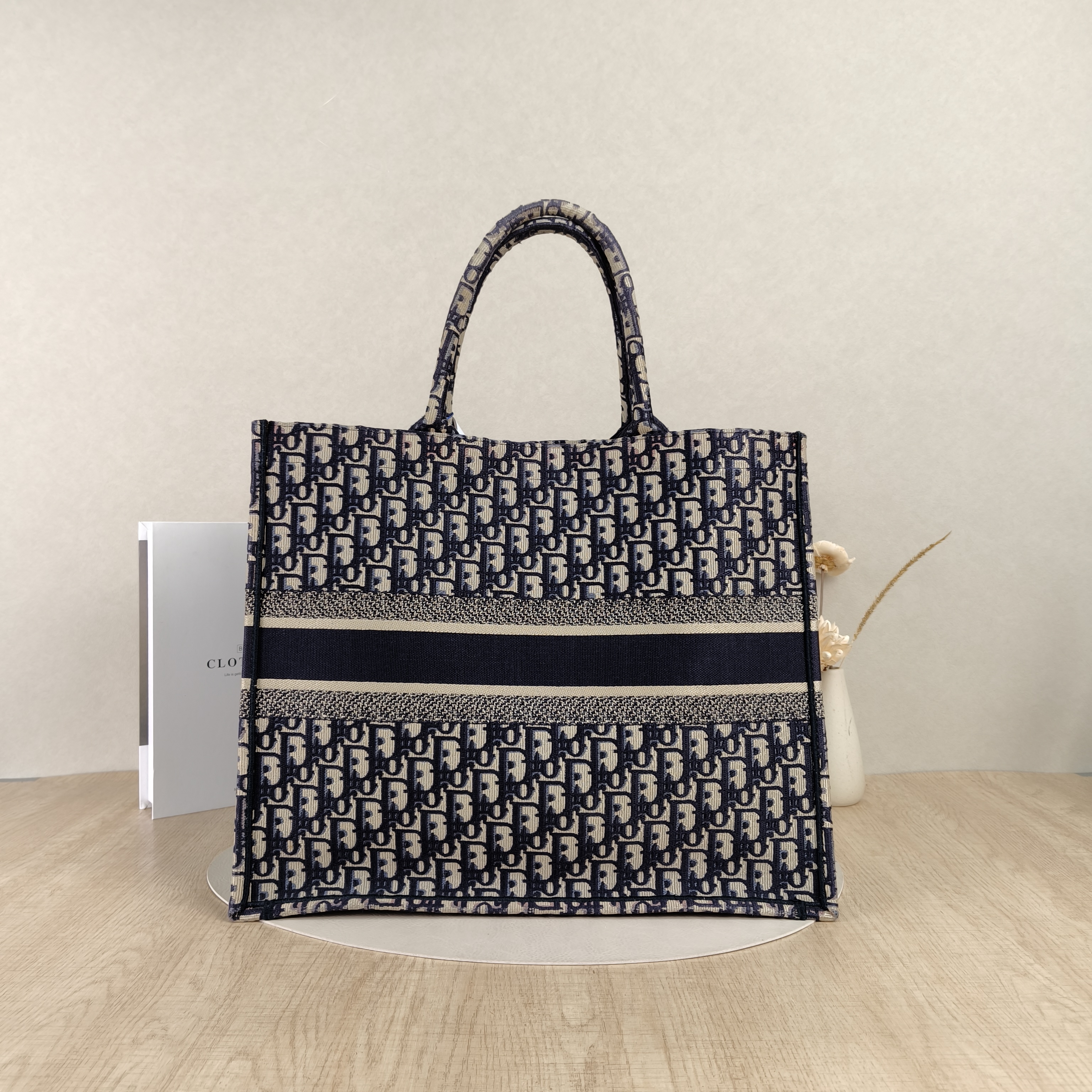 DIOR Top Handle Bag Book Tote Blue Canvas36 × 16.5 × 27.5 cm — cover view 5 of 8