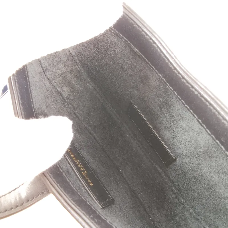 SAINT LAURENT Shoulder Bag LE 5 À 7 Black Calfskin Mini 19 × 4.5 × 11.5 cm — detail view 9 of 10