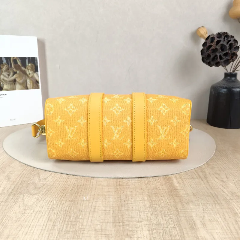 Louis Vuitton Crossbody Bag Keepall 25 Collection Yellow PVC Medium 25 × 11 × 15 cm — cover view 2 of 5