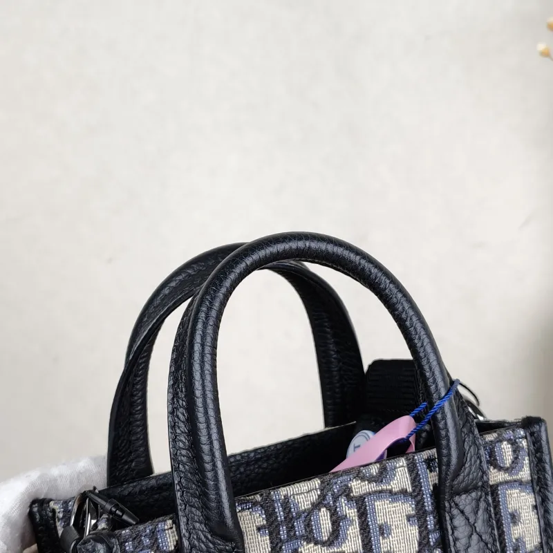 DIOR Crossbody Bag Safari North-South Beige · Black Mini 14 × 6.5 × 19 cm — detail view 9 of 10