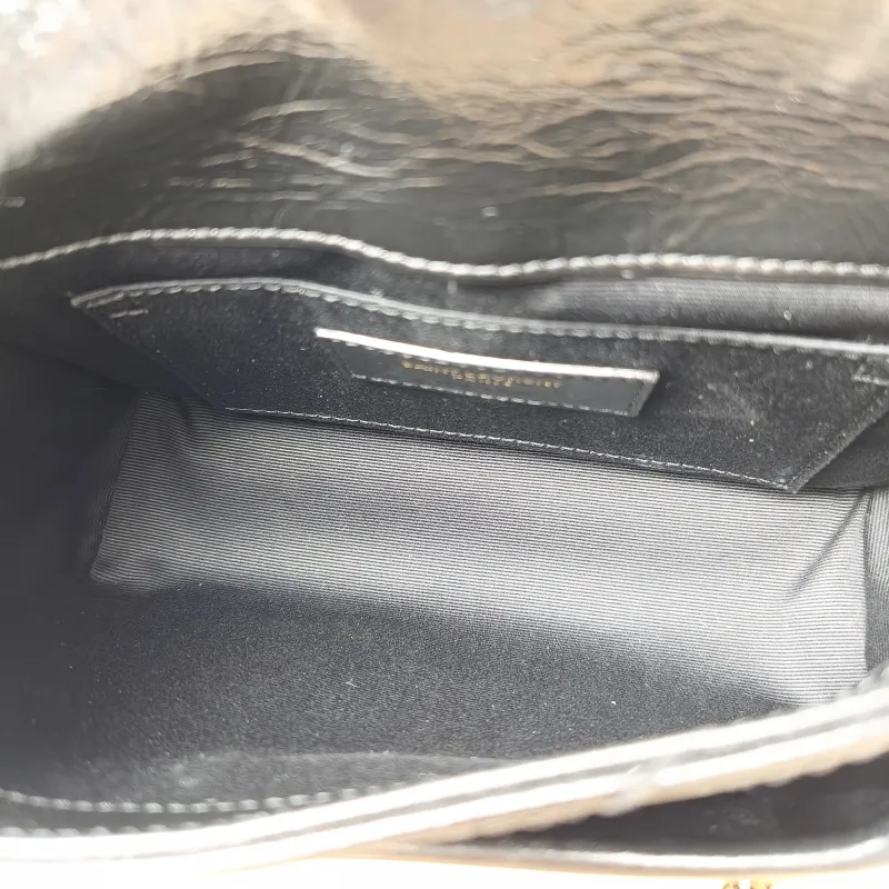 SAINT LAURENT Crossbody Bag Niki Black Waxed Leather Calfskin Mini 18 × 5 × 12.5 cm — detail view 6 of 10