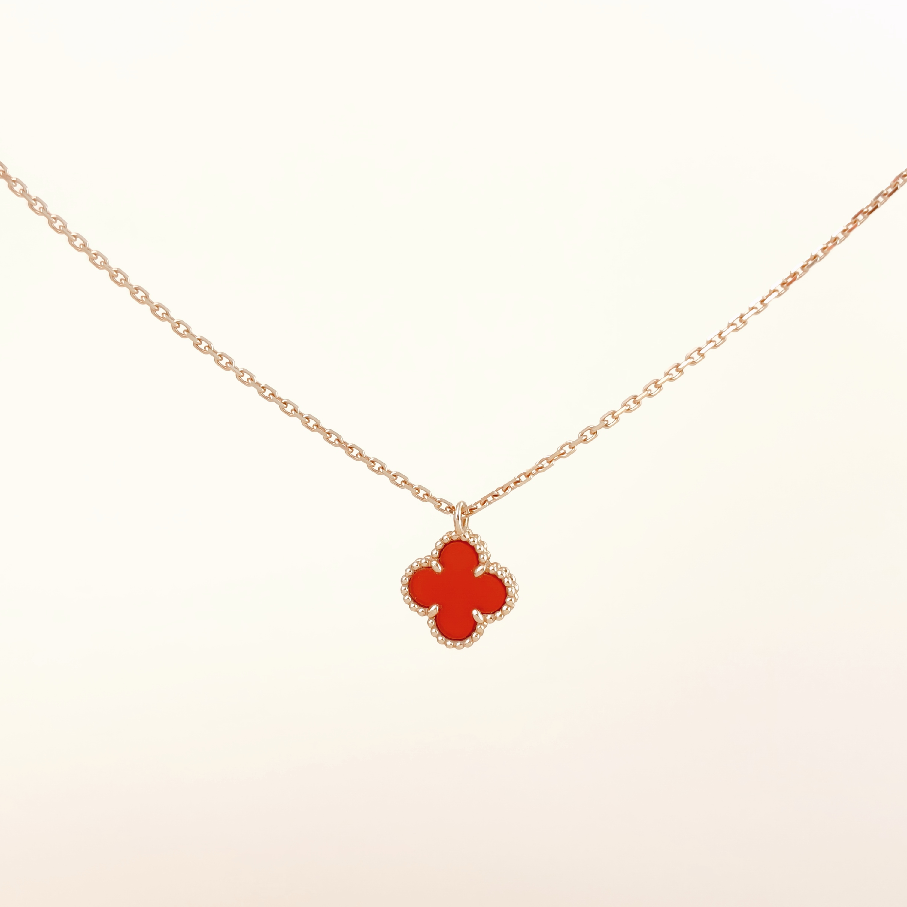 Van Cleef & Arpels Necklace Alhambra 18KR ose Gold Sweet Mini44cm