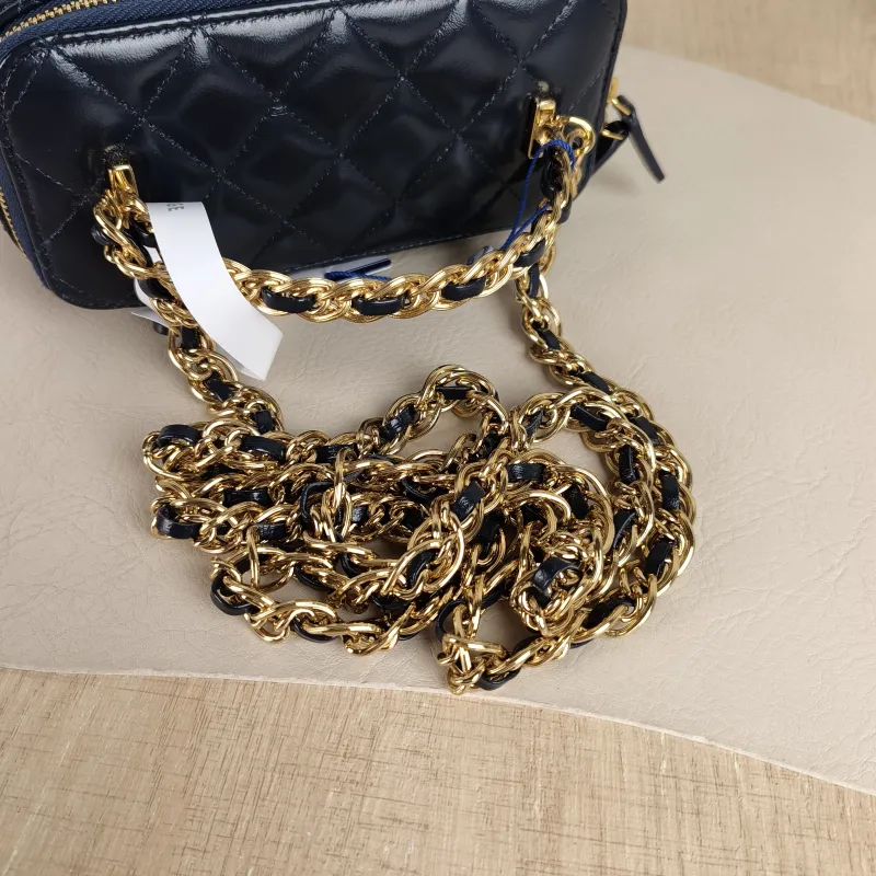 Chanel Crossbody Bag Edition Woven Blue Waxed Leather Mini 16 × 8 × 9.5 cm — detail view 4 of 12