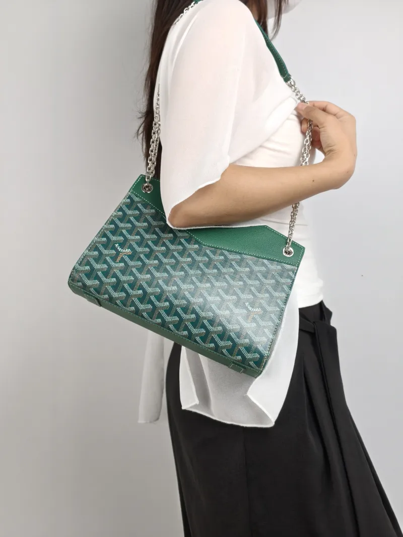 GOYARD Shoulder Bag Rouette Shoulder Bag Green ine Canvas Small 25.5 × 9 × 18 cm — on-model view 2 of 2