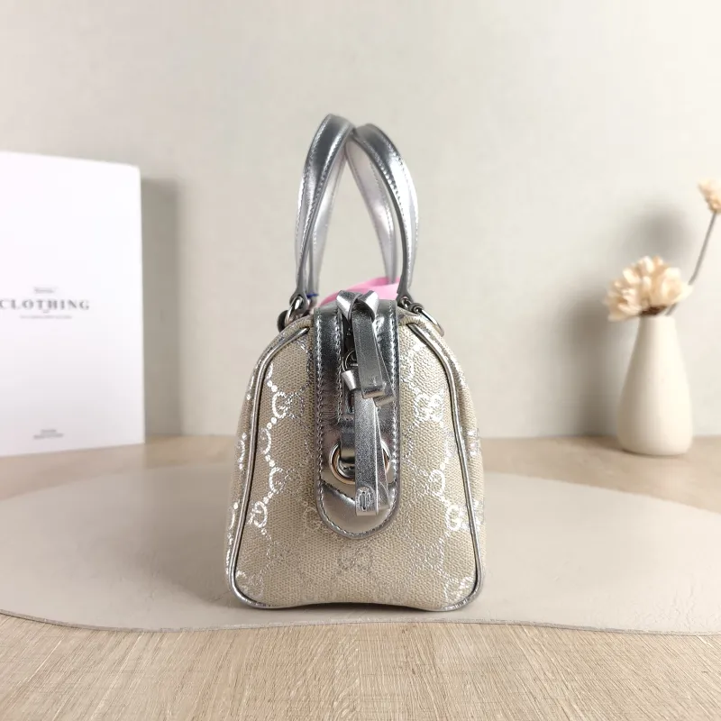 GUCCI Crossbody Bag GG Collection Silver Monogram PVC 20 × 11 × 13 cm — detail view 3 of 11