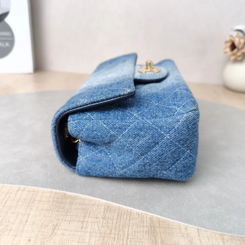 Chanel Crossbody Bag Classic Flap Large Mini CF Mini Blue mini 20 × 6 × 12 cm — detail view 10 of 10