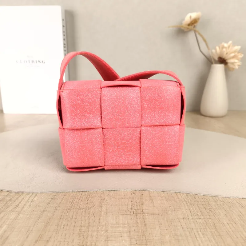 Bottega Veneta Crossbody Bag Cassette Woven Pink PV Cmini15 × 6 × 11 cm — cover view 2 of 5