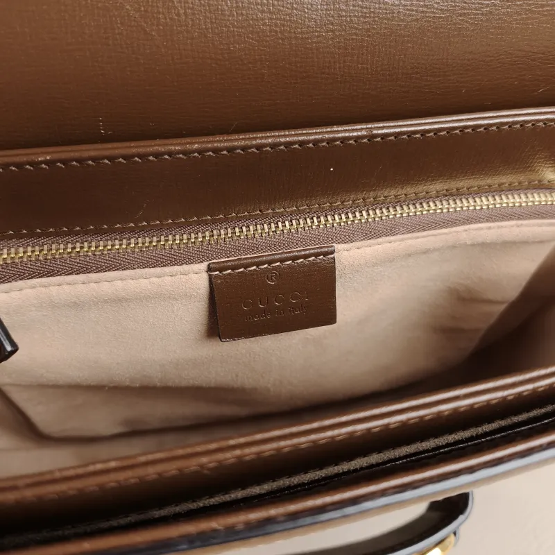 GUCCI Shoulder Bag Horsebit 1955 Horsebit Medium Monogram PVC Medium 25 × 8 × 18 cm — detail view 12 of 12