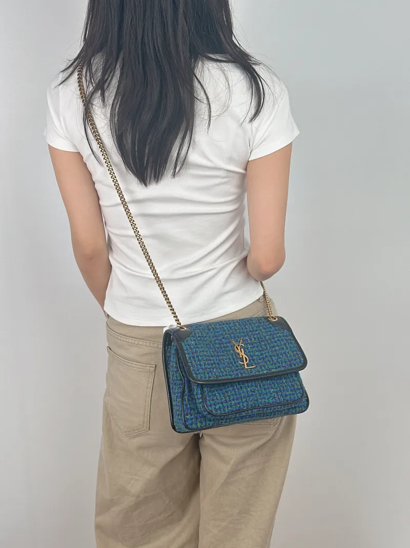 SAINT LAURENT Crossbody Bag Niki D Small 21 × 7.5 × 16 cm — on-model view 2 of 2