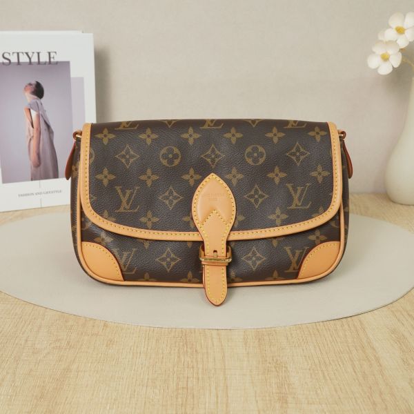 Louis Vuitton Diane Baguette Bag Small Monogram Microchip Edition · Two Straps · 24 × 9 × 15 cm