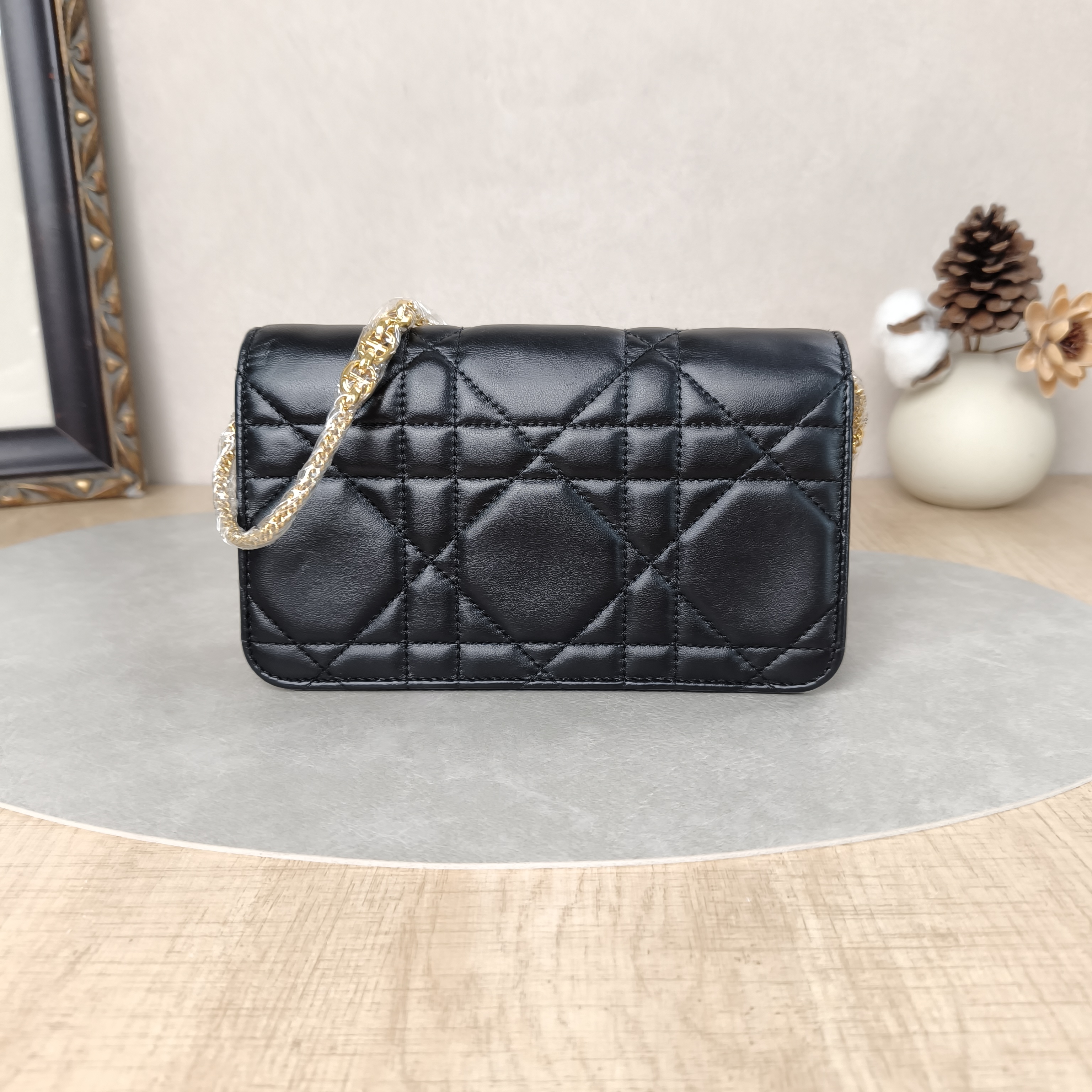 DIOR Crossbody Bag Miss Caro Chain Bag Black Lambskin One Size19 × 4.5 × 11 cm — cover view 3 of 5