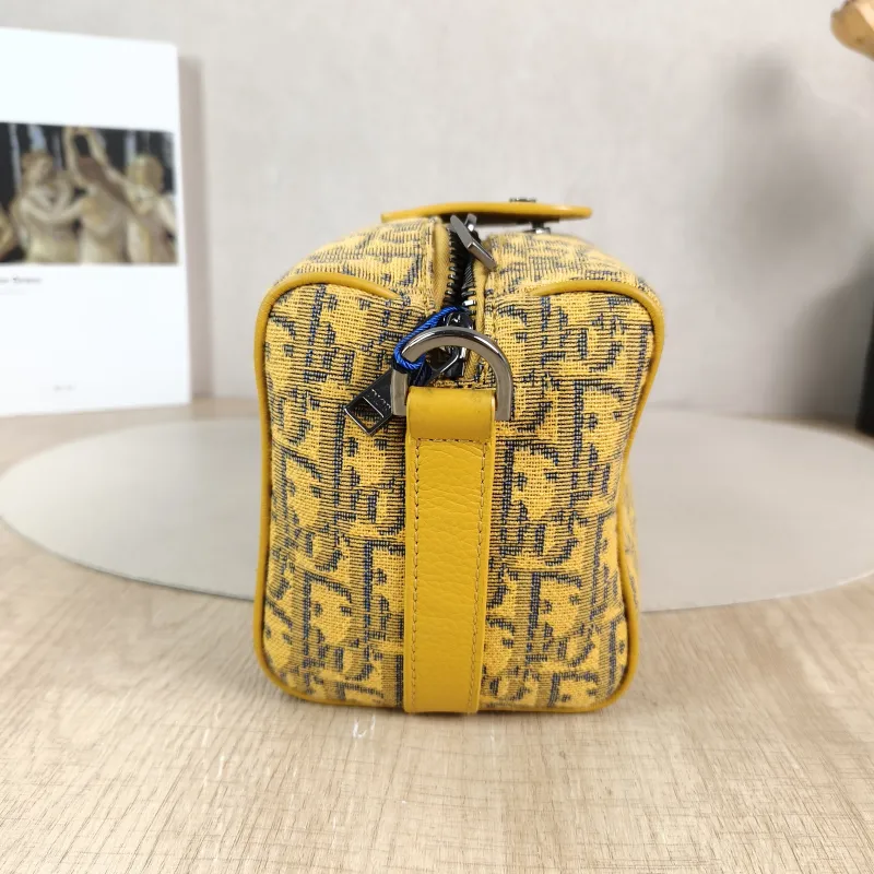 DIOR Crossbody Bag Lingot 22 Shoulder Bag Yellow Canvas One Size 22 × 10.5 × 12.5 cm — detail view 5 of 10