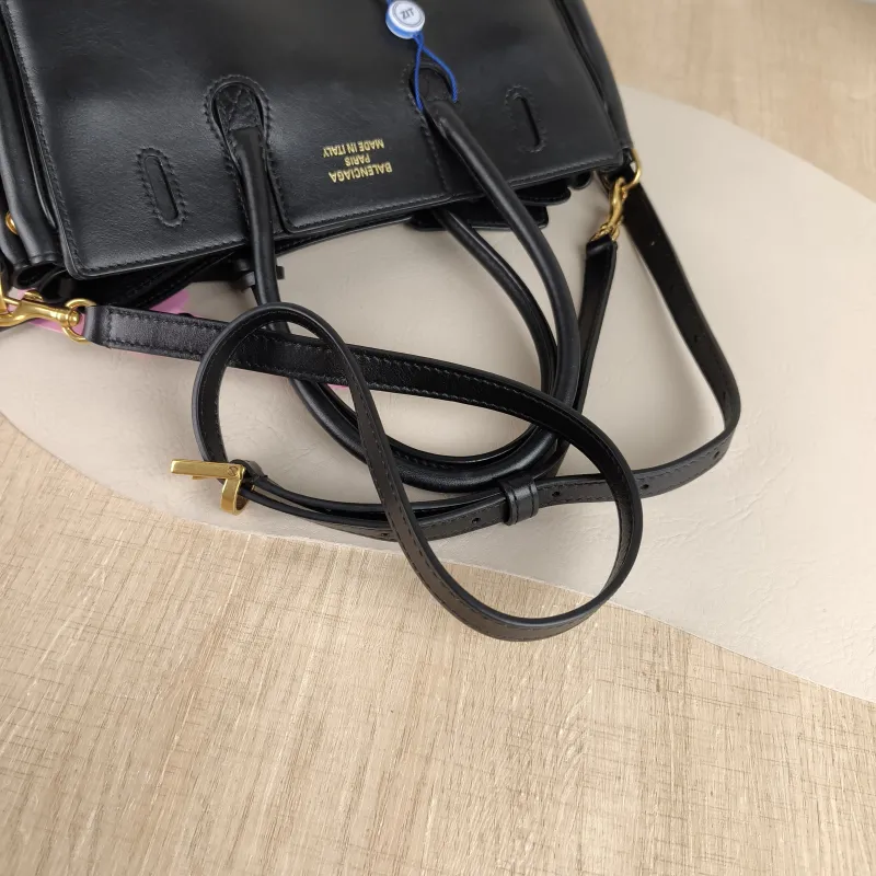 BALENCIAGA Crossbody Bag Bel air Black Calfskin Mini 23.5 × 8 × 17 cm — detail view 3 of 11