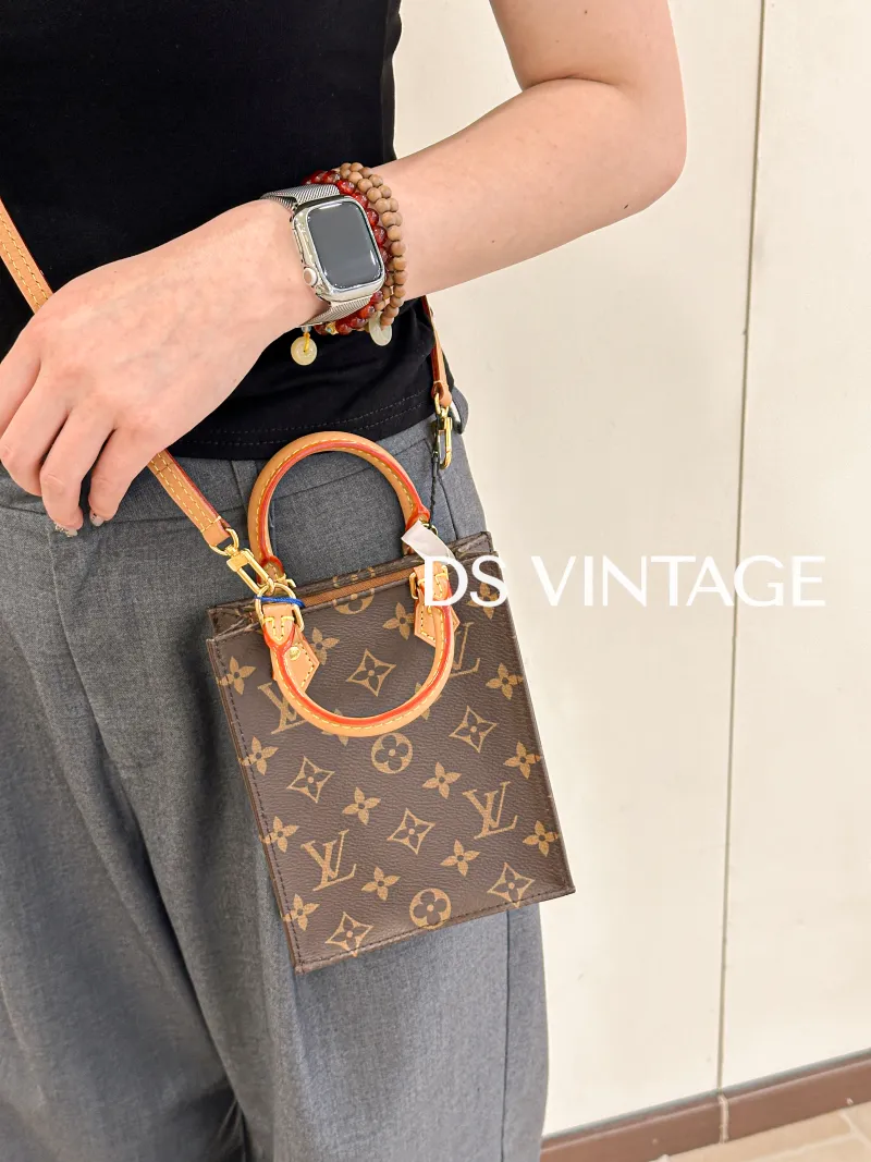 Louis Vuitton Crossbody Bag PETIT SAC PLAT Mini Monogram PV Cmini14 × 5 × 17 cm — on-model view 2 of 3