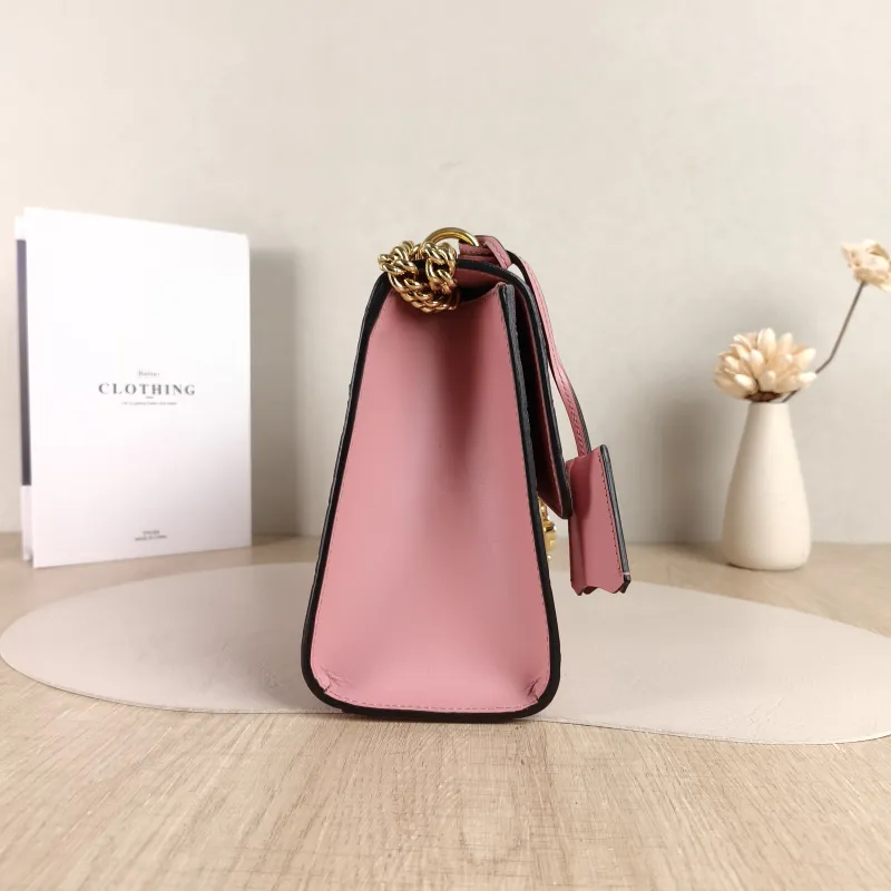 GUCCI Crossbody Bag Padlock Pink Calfskin Medium30 × 10 × 19 cm — detail view 11 of 11