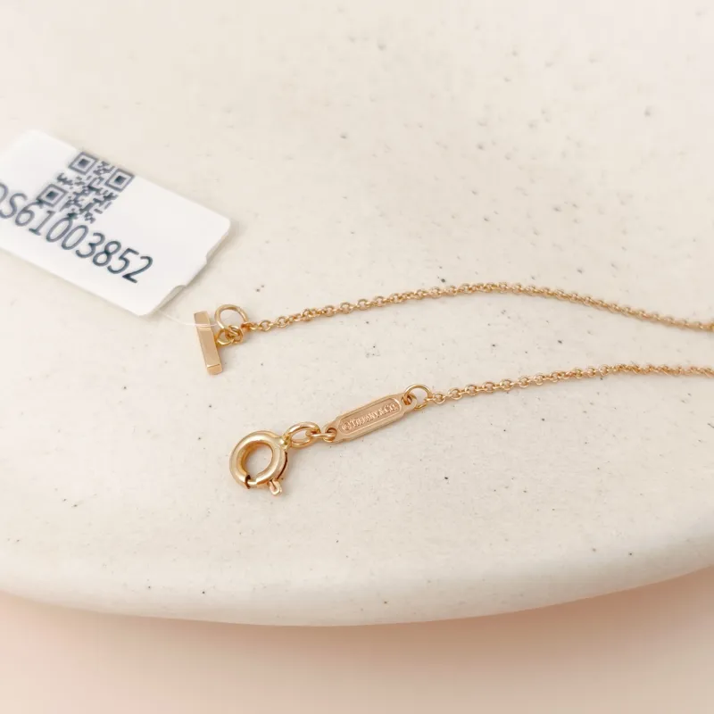 Tiffany&Co. Necklace T Collection Small Smile Necklace 18KR ose Gold Small 46cm — cover view 11 of 11
