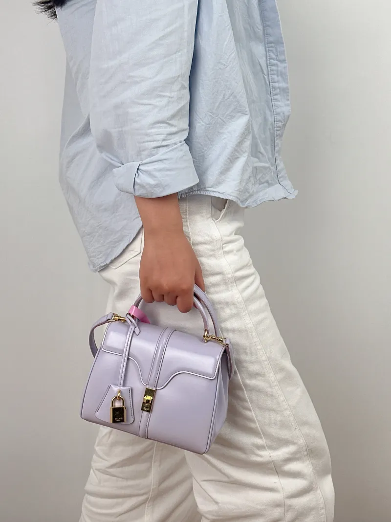 CELINE Crossbody Bag 16 Edition Calfskin Mini 17.5 × 7 × 14 cm — on-model view 1 of 2