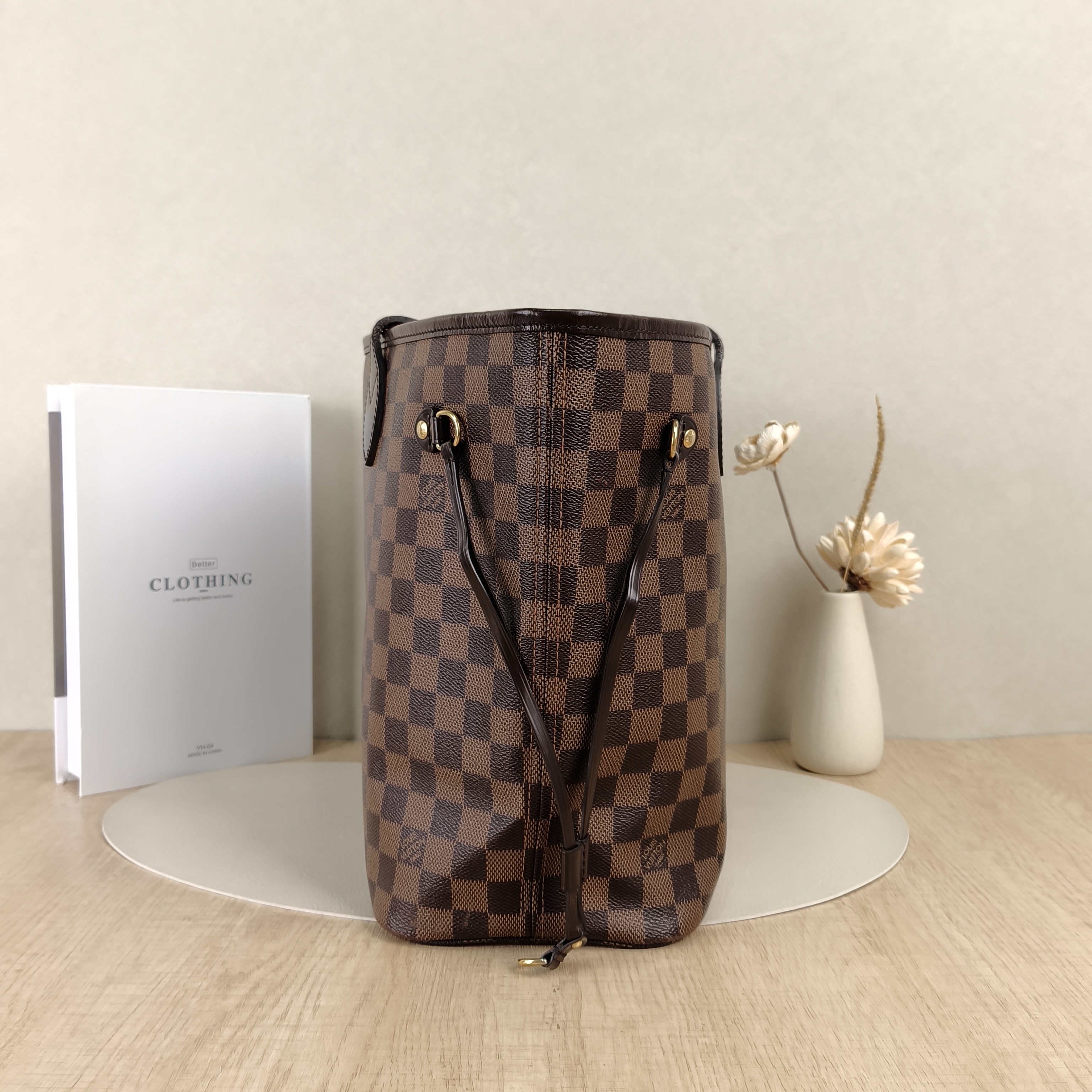 Louis Vuitton Shoulder Bag Neverfull Damier Ebene PVC Medium31 × 14 × 28 cm — cover view 3 of 8
