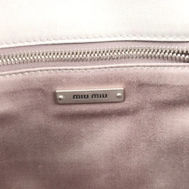 Miumiu Crossbody Bag Crossbody Bag Grey Calfskin One Size 21 × 7 × 17 cm — detail view 9 of 14