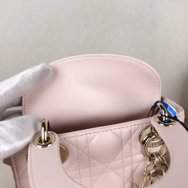 DIOR Crossbody Bag Lady Lady Dior Bag Pink Lambskinmini17 × 7 × 15 cm — detail view 3 of 14