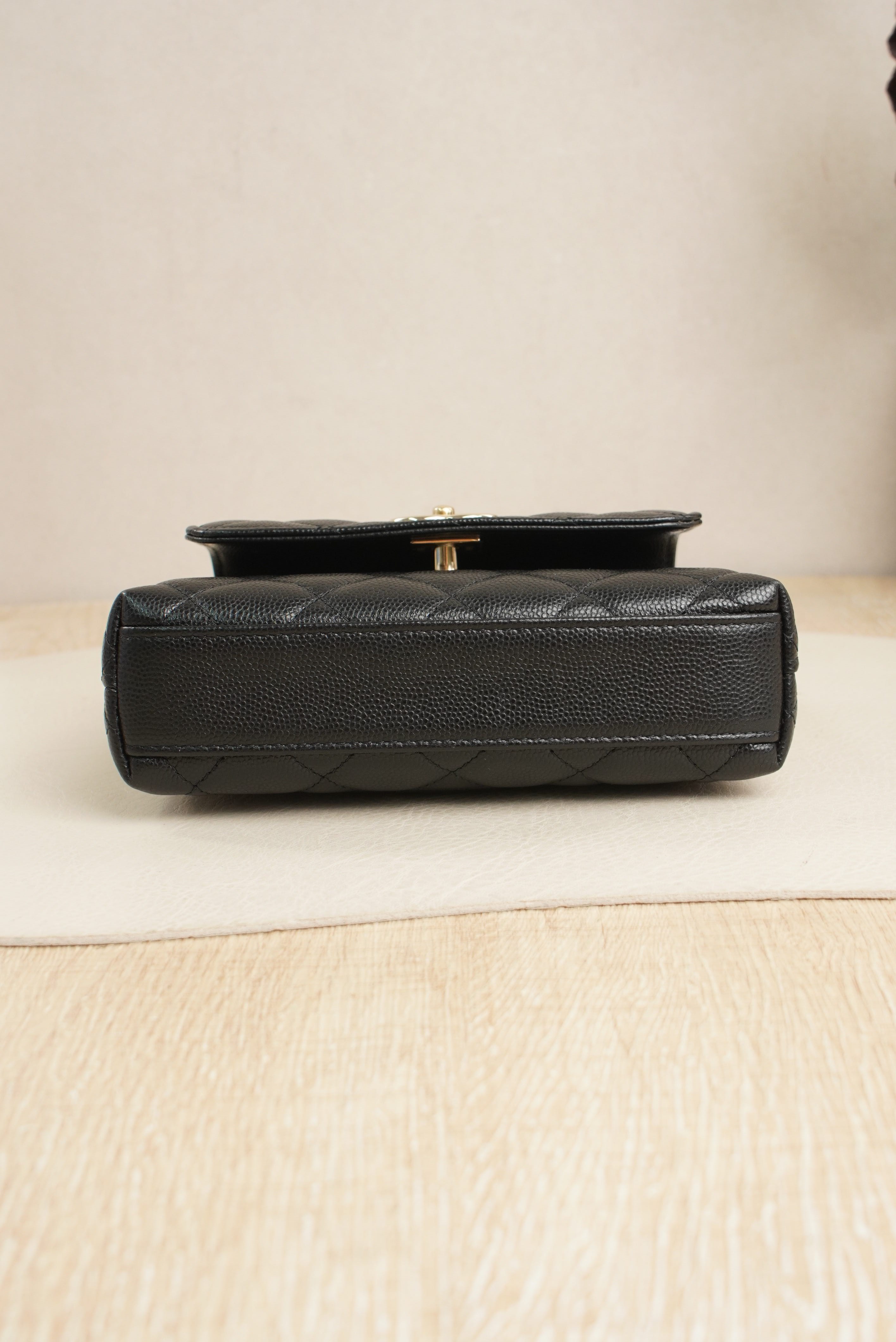 Chanel Top Handle Bag Black Grained Calfskinnano14.5 × 5.5 × 11.5 cm — cover view 4 of 5