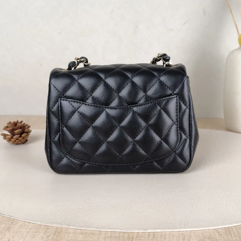 Chanel Crossbody Bag Classic Flap Mini CF Mini Black Lambskin One Size17 × 8 × 13.5 cm — cover view 2 of 5