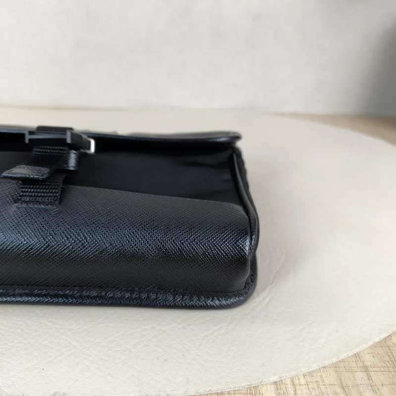 PRADA Crossbody Bag Messenger Bag Crossbody Bag Black Nylon One Size 11 × 3 × 13 cm — detail view 2 of 12