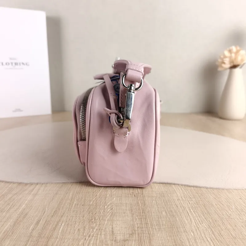 PRADA Crossbody Bag Camera Bag Pink Lambskin One Size 23 × 7 × 10 cm — detail view 9 of 13
